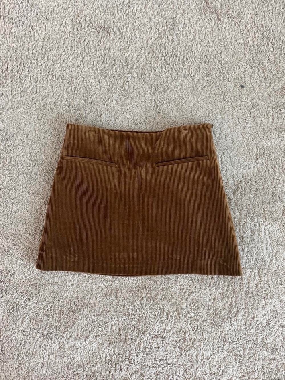 Zara Brown Corduroy Mini Skirt